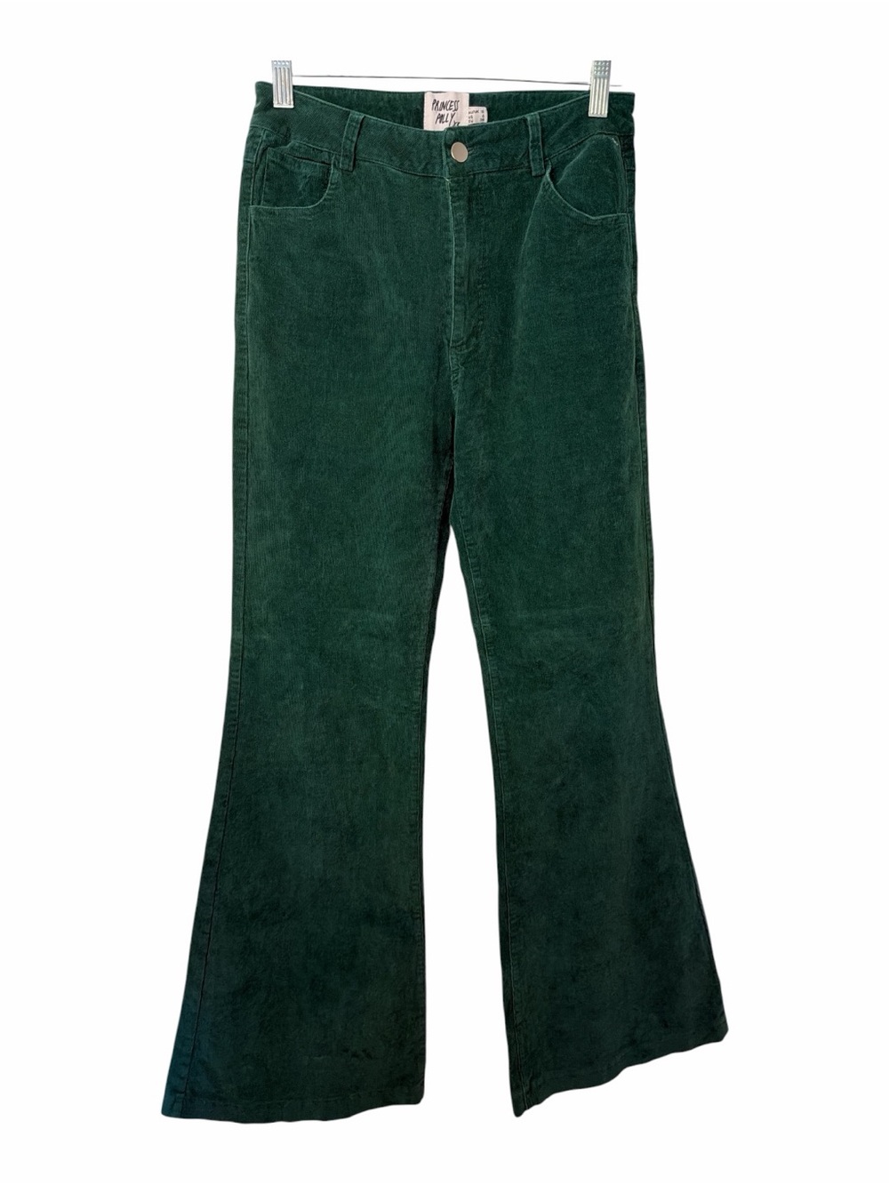 Princess Polly Nadia Pants Green Corduroy Flare Pants Womens Boho Hippie